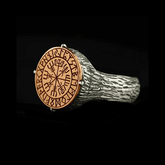 GOTHIC VIKING COMPASS MYTHOLOGICAL RING