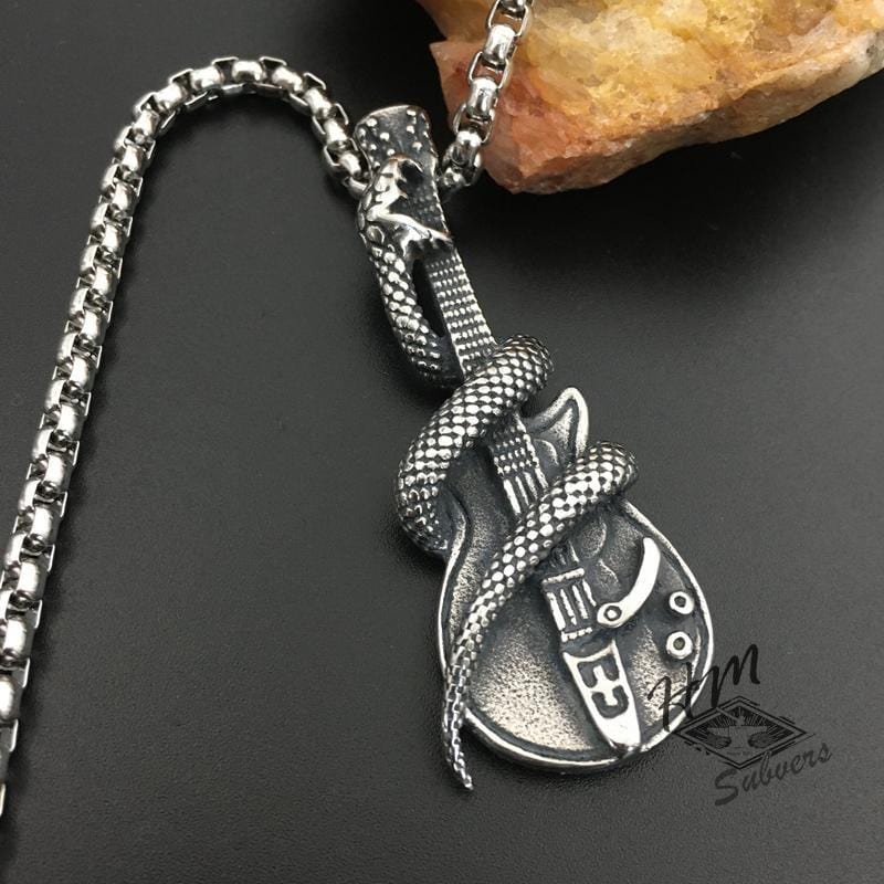HIP HOP ROCK SNAKE GUITAR PENDANT