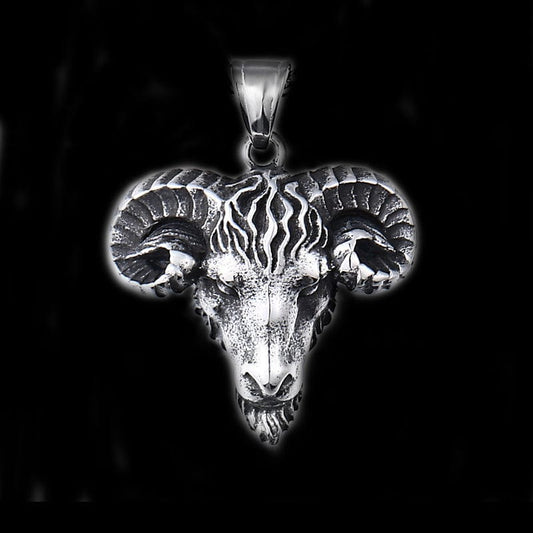 IRON WARRIOR SHEEP'S HEAD STAINLESS STEEL PENDANT