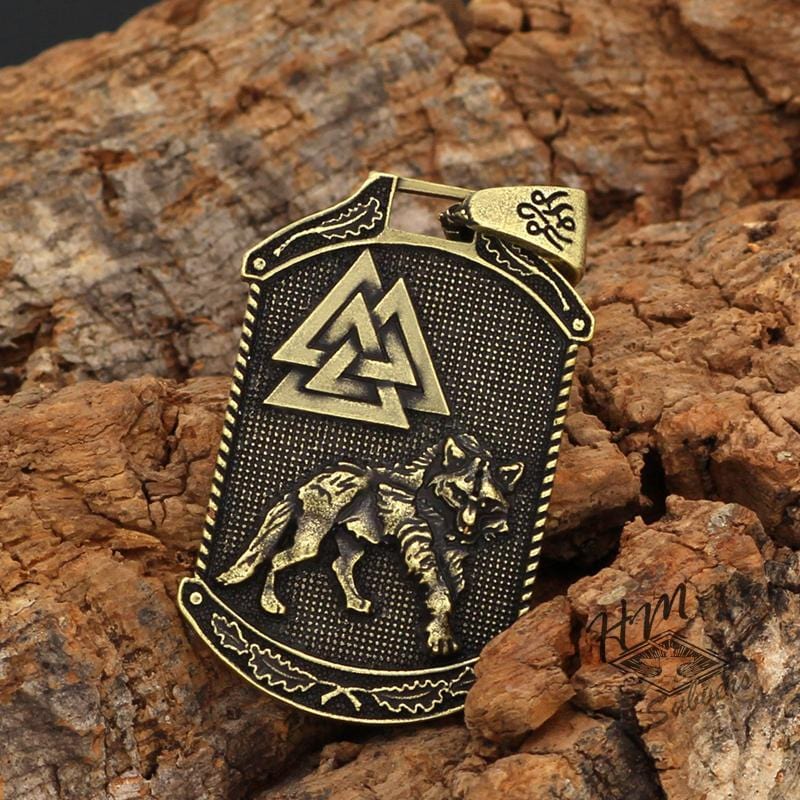VIKING CELTIC WOLF ODIN WORLD TREE PENDANT