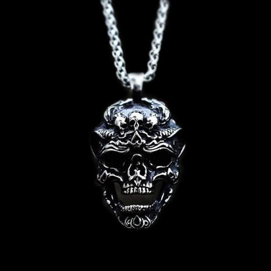 PUNK VINTAGE SKULL STAINLESS STEEL PENDANT