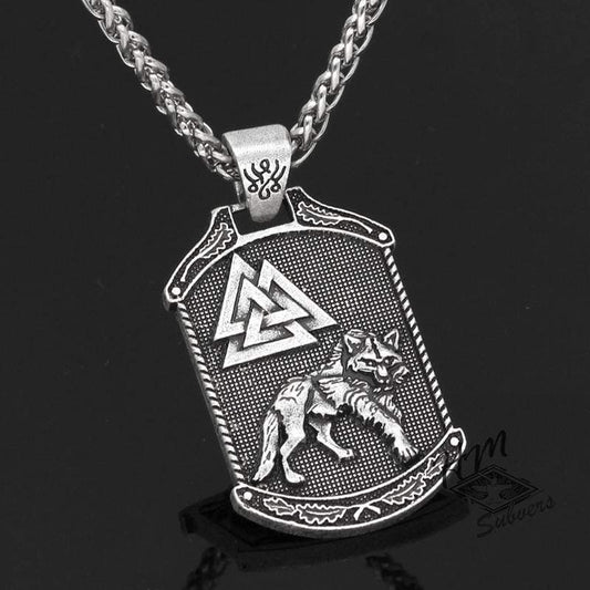 COLGANTE DEL ÁRBOL DEL MUNDO DE ODÍN, LOBO CELTA VIKINGO