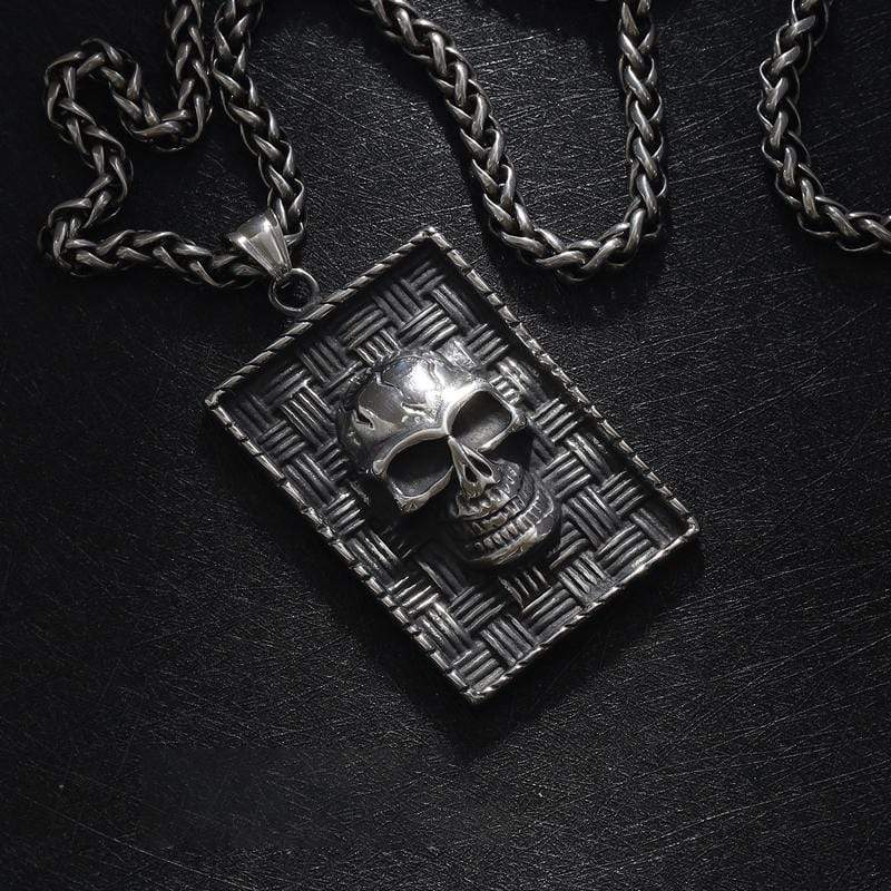 PUNK RETRO SKULL STAINLESS STEEL PENDANT