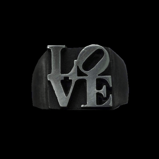 RETRO LOVE STAINLESS STEEL RING