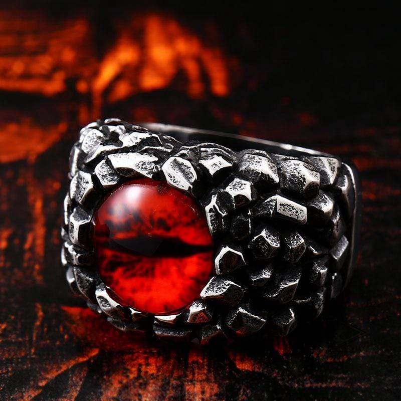 VINTAGE DEVIL'S EYE STAINLESS STEEL RING
