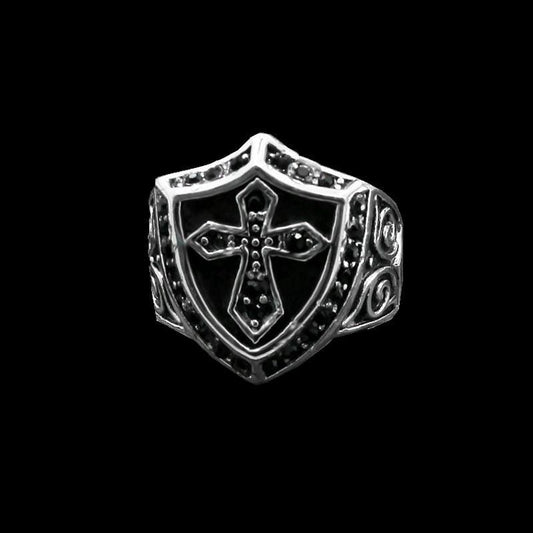TEMPLAR KNIGHT SHIELD CROSS RING