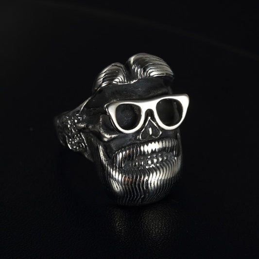 VINTAGE BEARDED BIKER RING