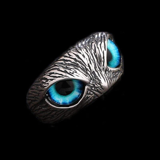 PUNK OWL STAINLESS STEEL RING