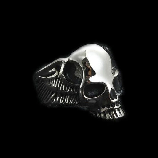 BALD SKULL STAINLESS STEEL RING