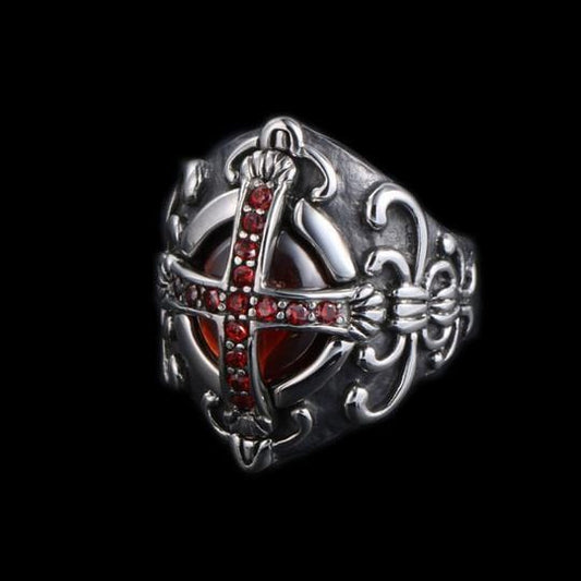 CROSS NOBLE PERSONALIZED STAINLESS STEEL RING