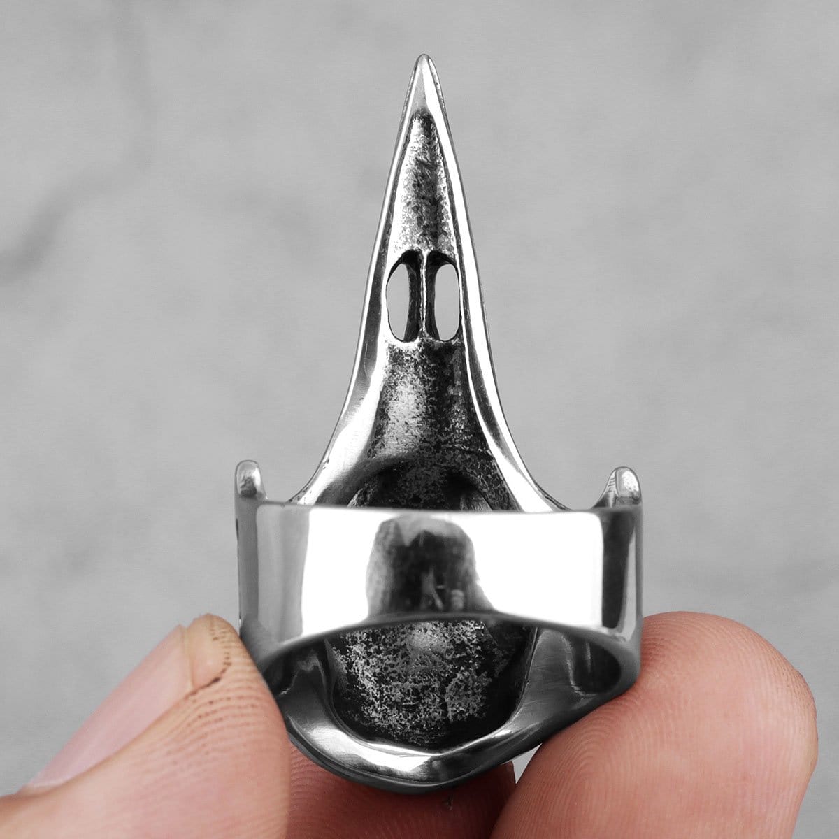 CROW HEAD STAINLESS STEEL BEAST RING