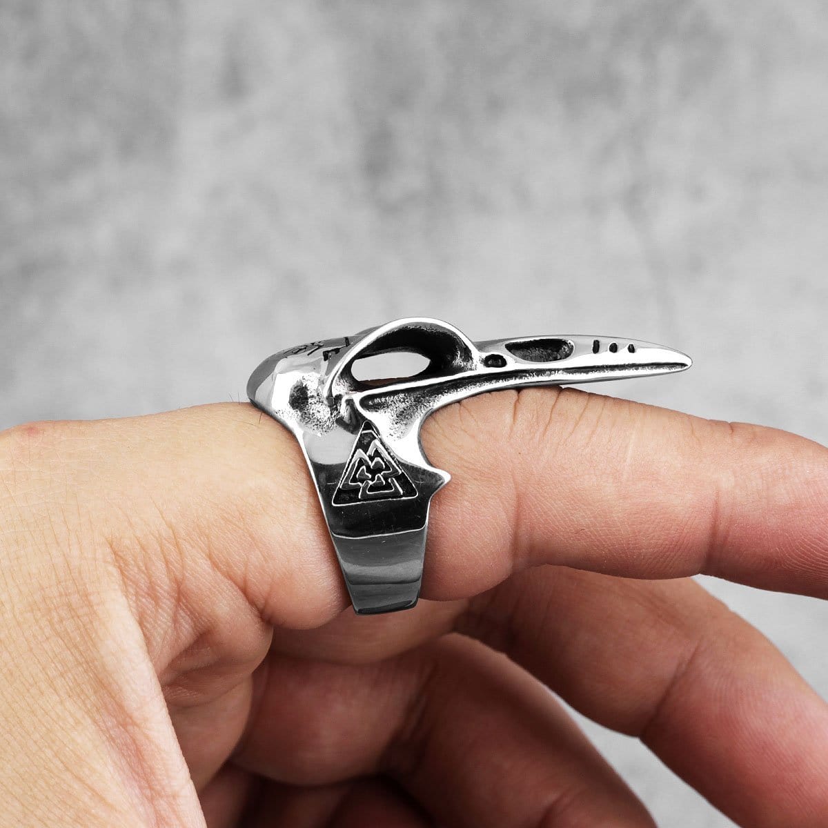 CROW HEAD STAINLESS STEEL BEAST RING