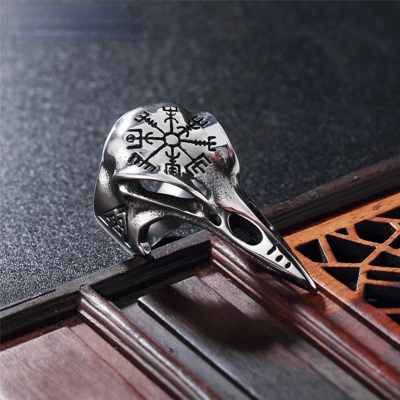 CROW HEAD STAINLESS STEEL BEAST RING