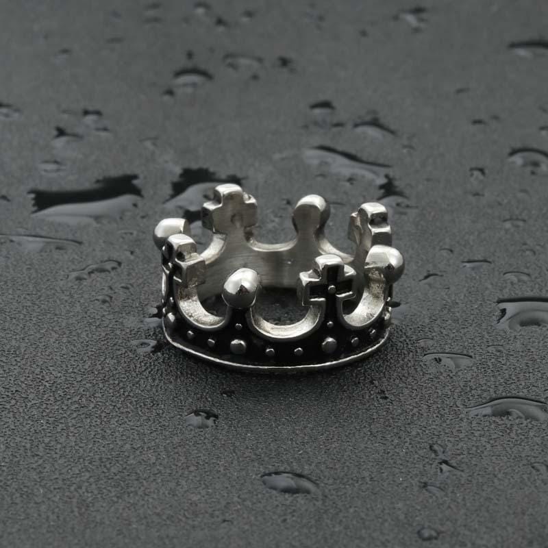 CROWN STAINLESS STEEL RING