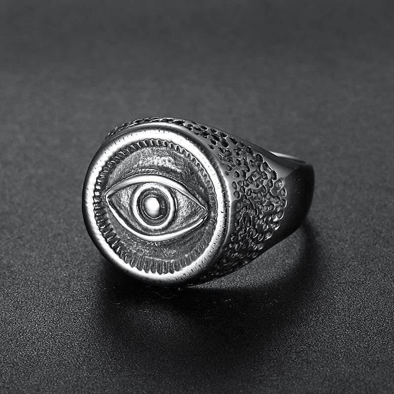 EGYPT EYE OF HORUS GOD STAINLESS STEEL RING
