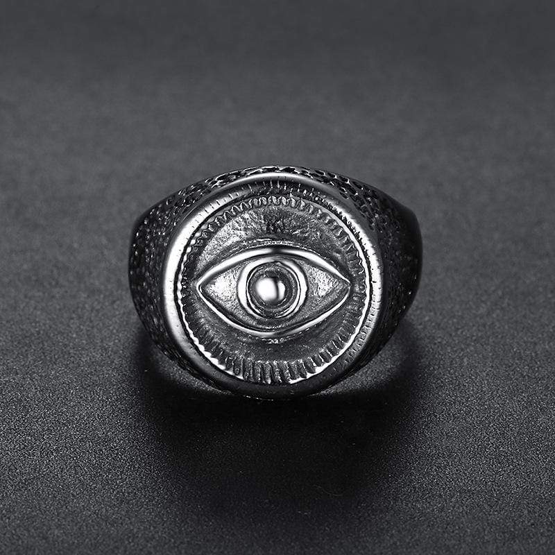 EGYPT EYE OF HORUS GOD STAINLESS STEEL RING