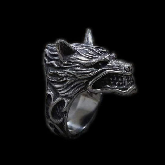 FIERCE WOLF STAINLESS STEEL RING