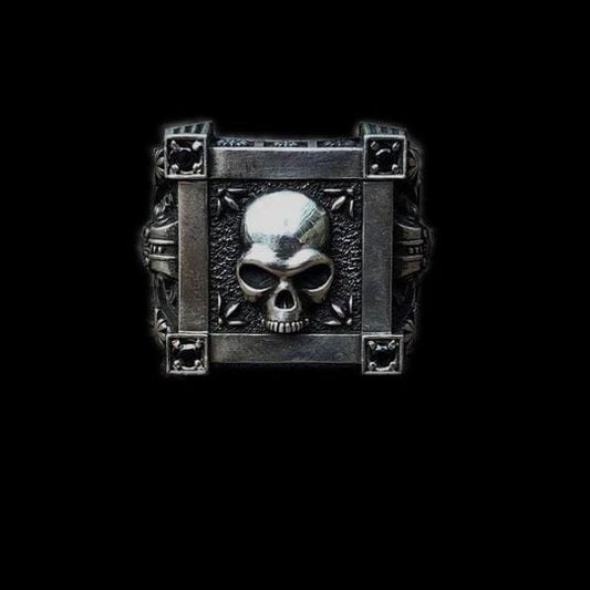 GOTHIC BIKER STAINLESS STEEL SKULL RING