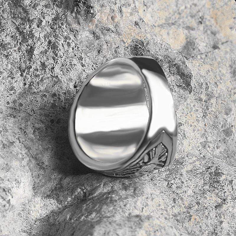 HIP HOP GEMSTONE MEN'S STAINLESS STEEL RING