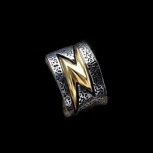 LIGHTNING MEN'S STAINLESS STEEL RING