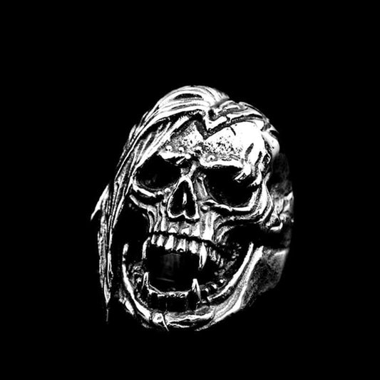 PUNK MOTORCYCLE SKELETON STAINLESS STEELS RING