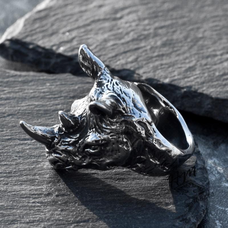 PUNK RHINO MEN'S STAINLESS STEEL RING
