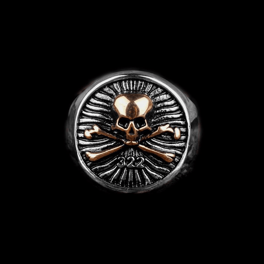 PUNK ROCK SKULL STAINLESS STEEL RING