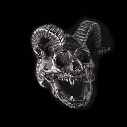 SATAN DEVIL SKULL STAINLESS STEEL RING