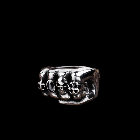 SKULL FIST STAINLESS STEEL RING