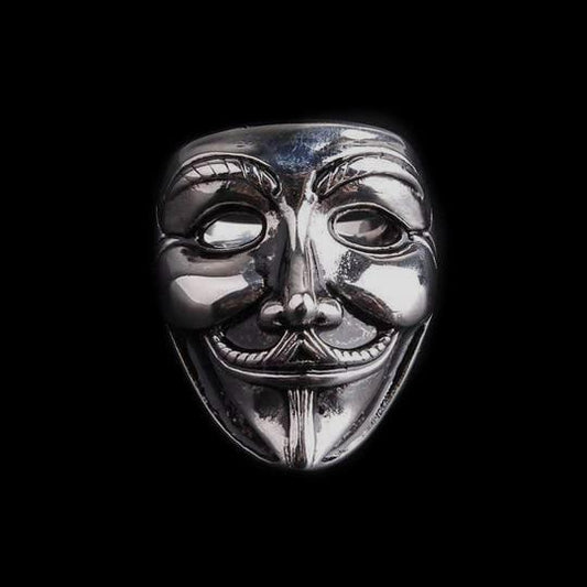 V FOR VENDETTA STAINLESS STEEL RING