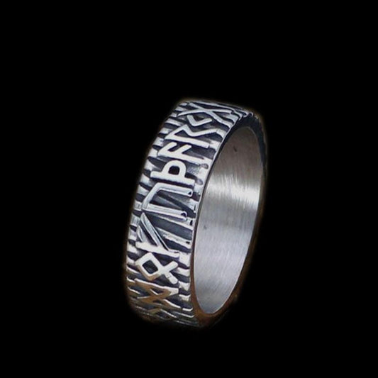 VIKING RUNES STAINLESS STEEL RING