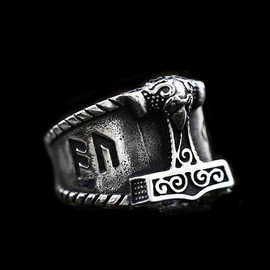 VIKING THOR'S HAMMER STAINLESS STEEL RING