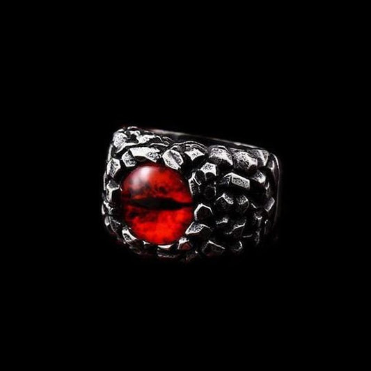 VINTAGE DEVIL'S EYE STAINLESS STEEL RING