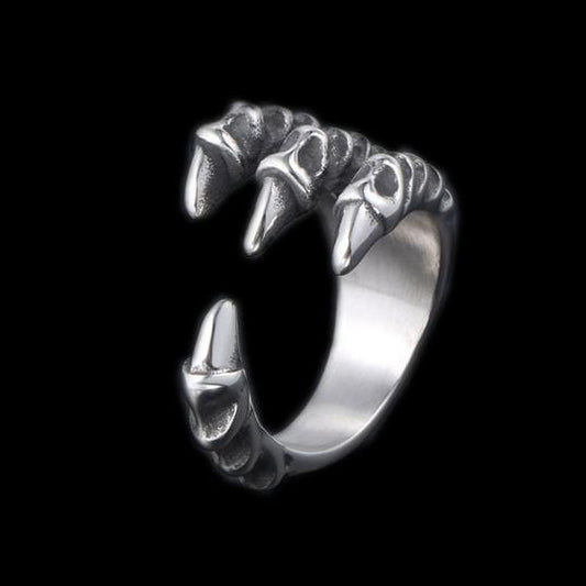 VINTAGE DRAGON CLAW STAINLESS STEEL RING