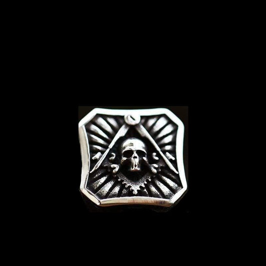 VINTAGE MASONIC SKULL STAINLESS STEEL RING