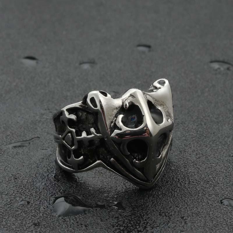 VINTAGE MILITARY SHIELD STAINLESS STEEL RING