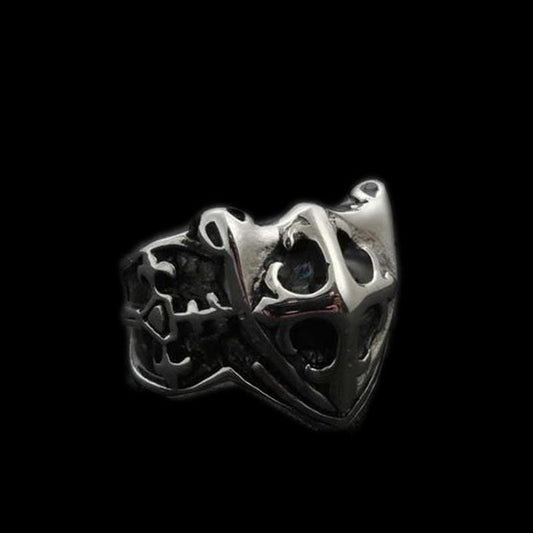 VINTAGE MILITARY SHIELD STAINLESS STEEL RING