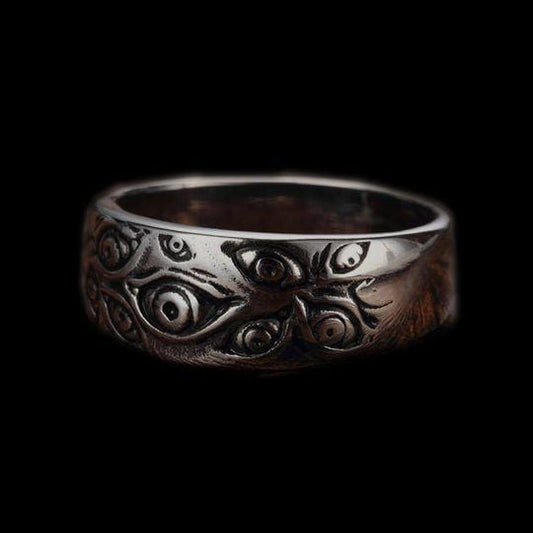 VINTAGE ROTATABLE EYE STAINLESS STEEL RING