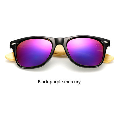 Gafas de sol retro de bambú