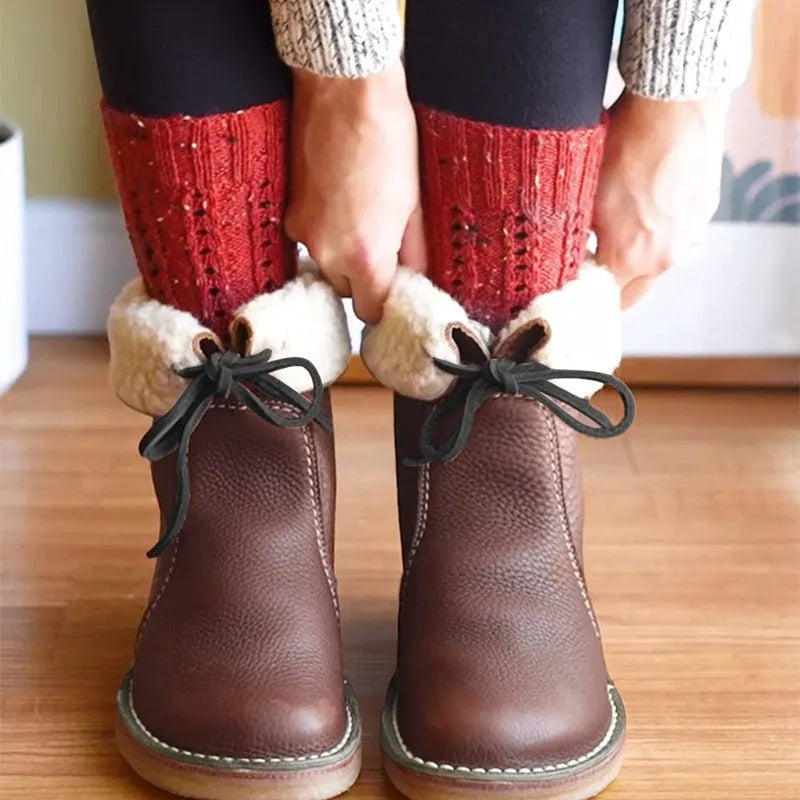 Charlot™ | Leather boots with wool lining