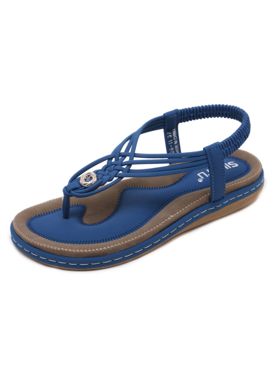 SIKETU | Geflochtene Boho Slingback-Sandalen 