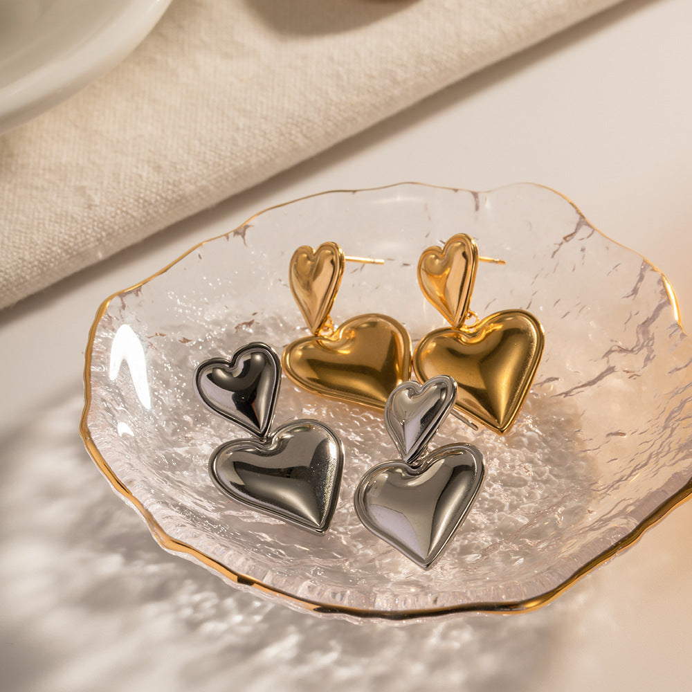 Heart Drop Earrings
