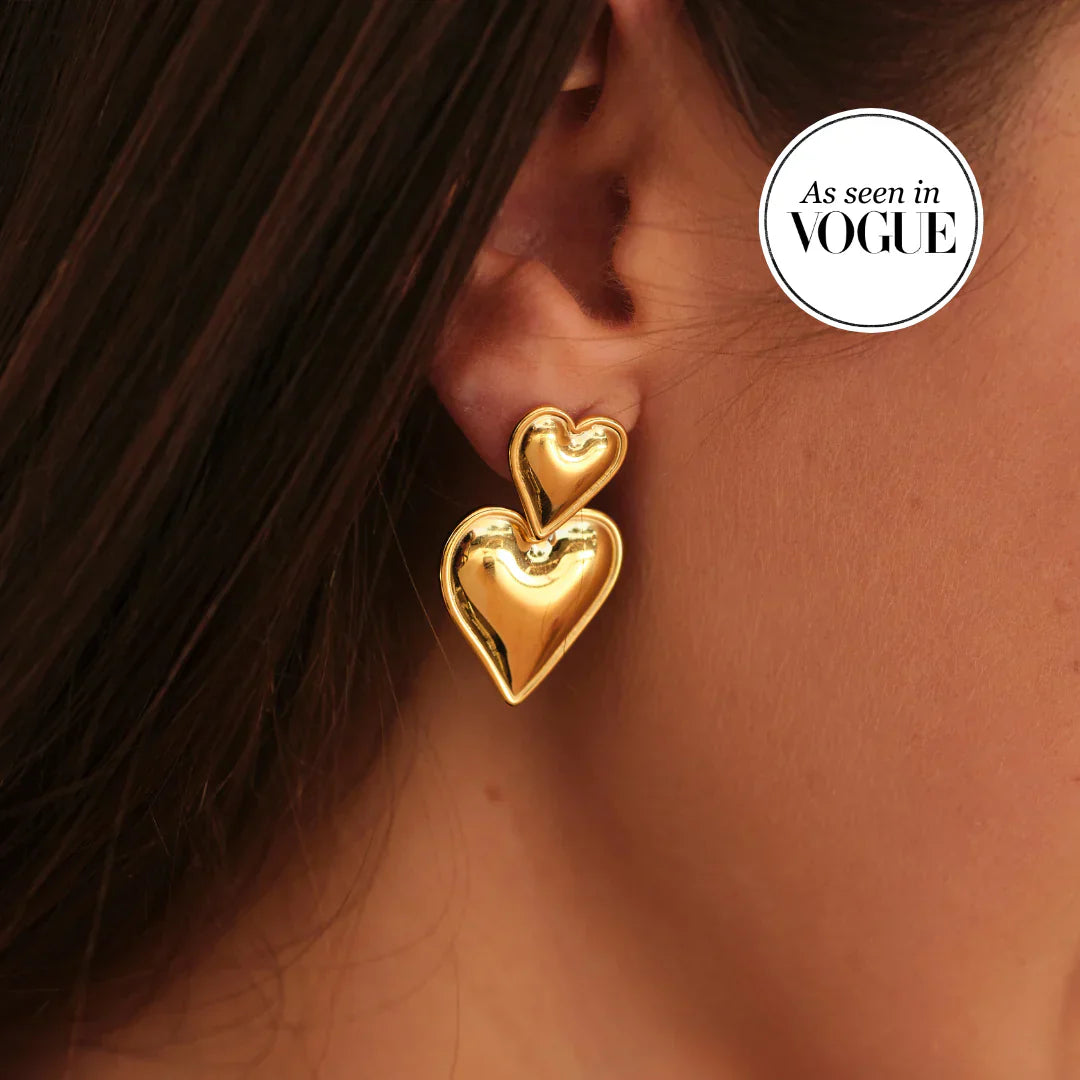 Heart Drop Earrings