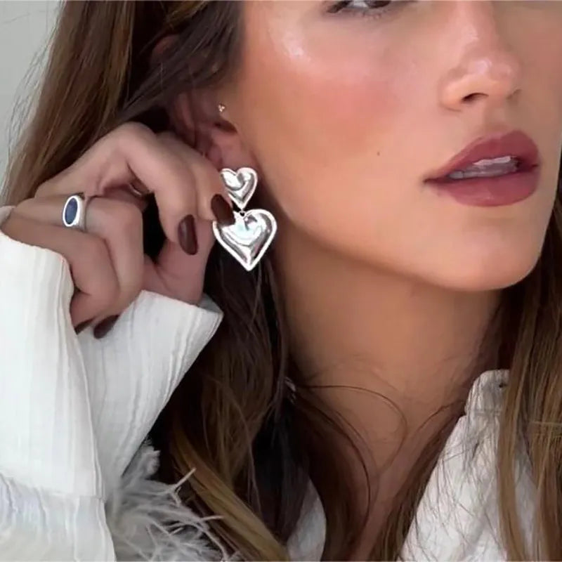 Heart Drop Earrings
