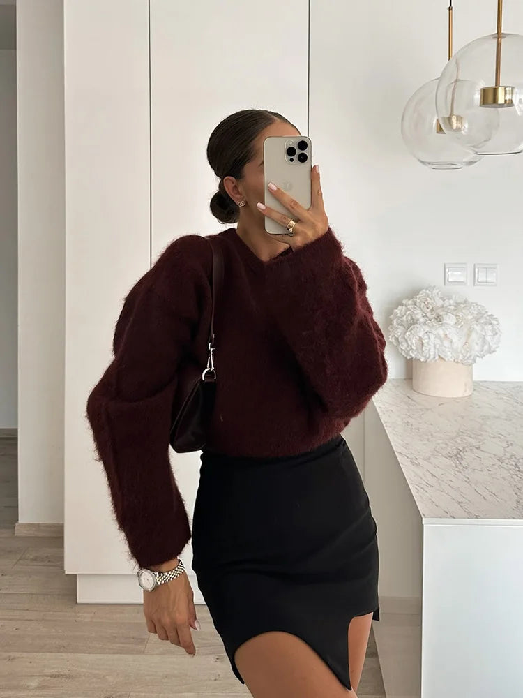 Tess | Viral Burgundy sweater