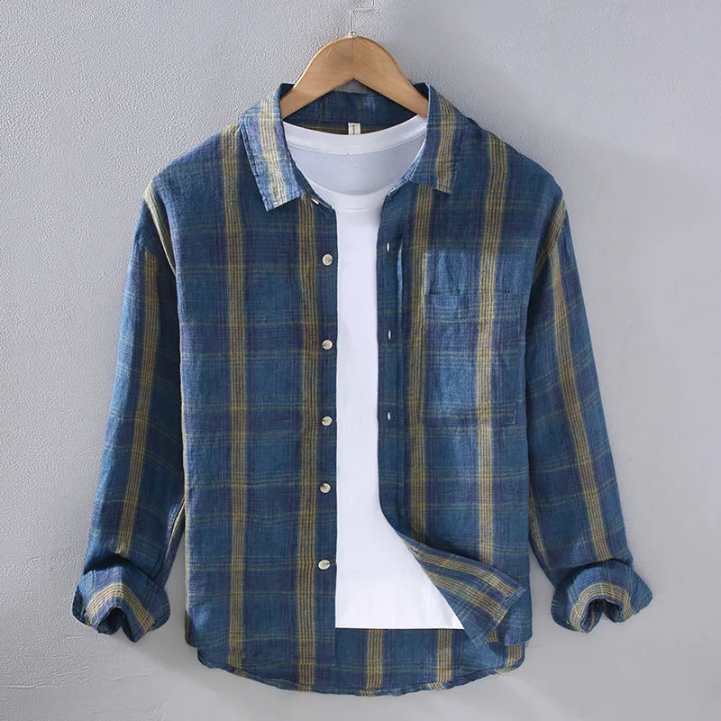 Shirt Linen Umberto Purple VES - No.1