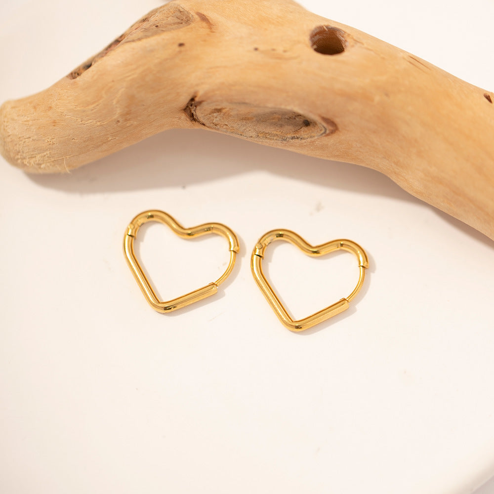 Heart Contour Earrings
