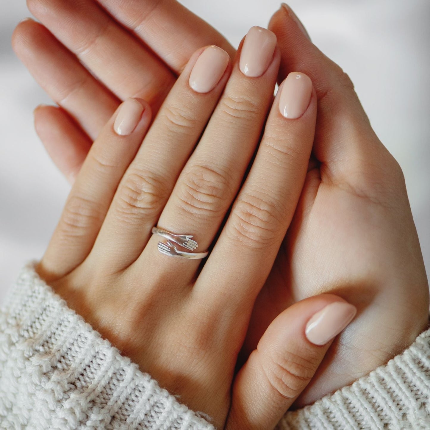Sterling Silver Hug Ring