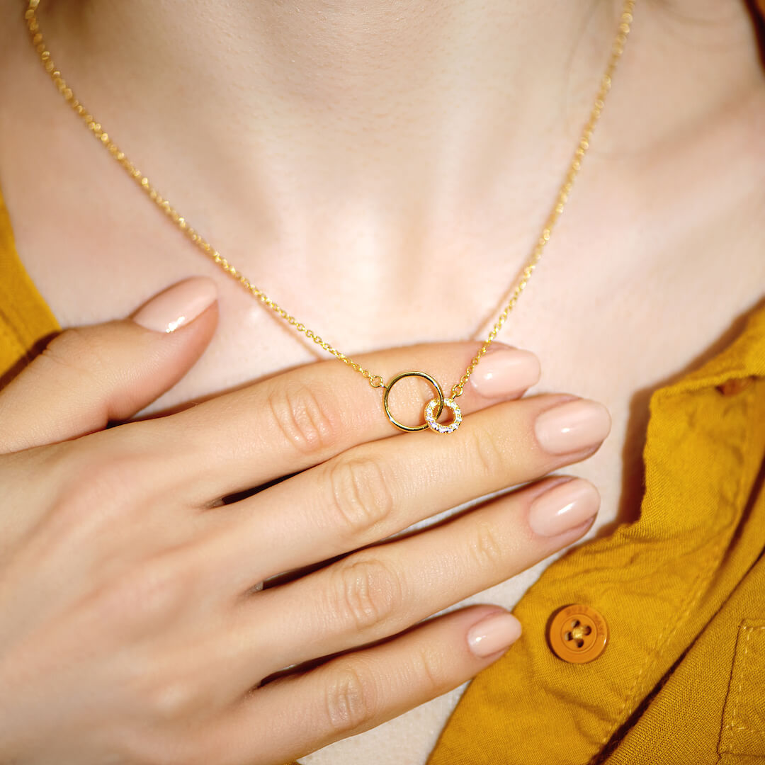 Linked Together Hoop Necklace