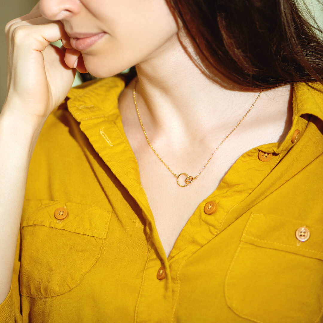 Linked Together Hoop Necklace